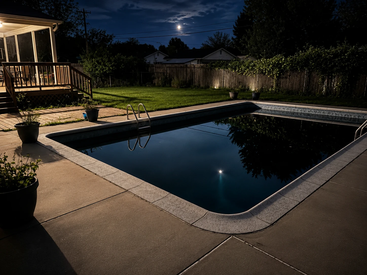 Pool before lighting