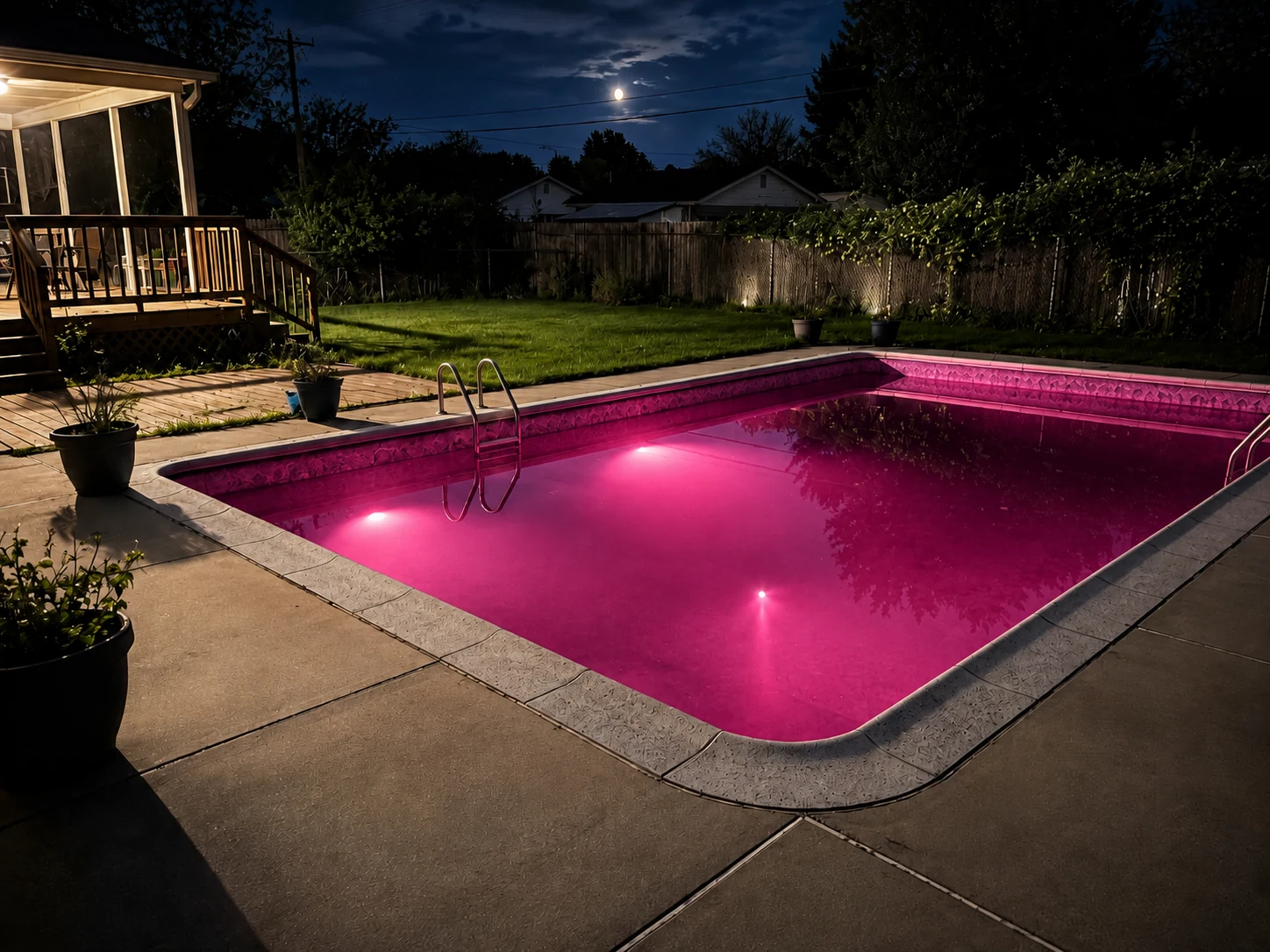 Pool after LED lighting