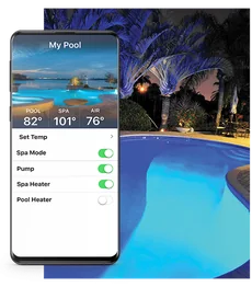Phone pool automation app by pool